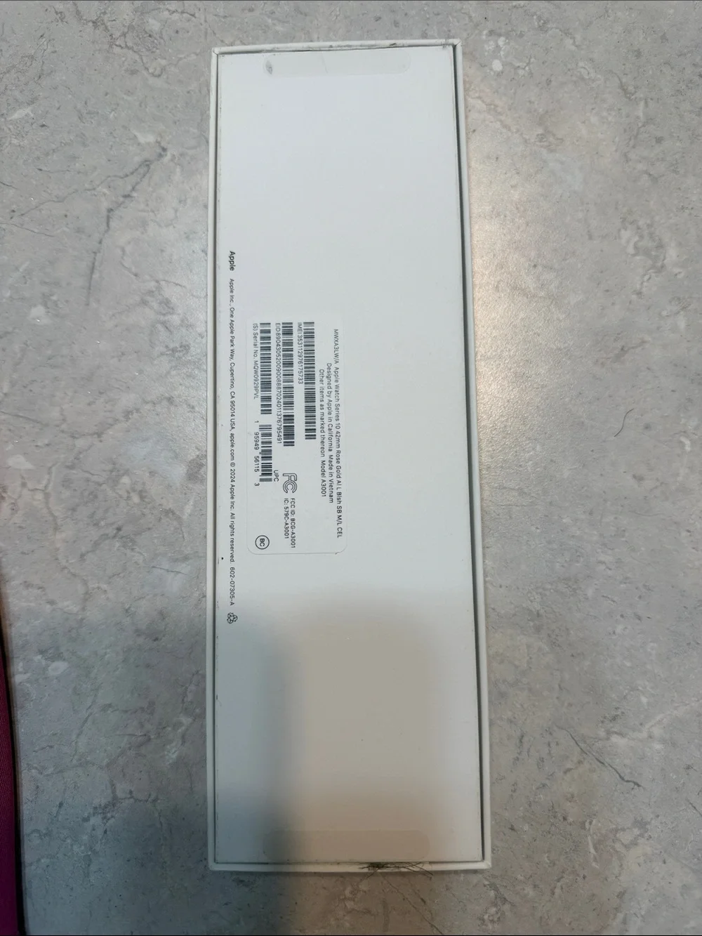 Apple White Smartwatch Band with Black and Rose Gold Accents